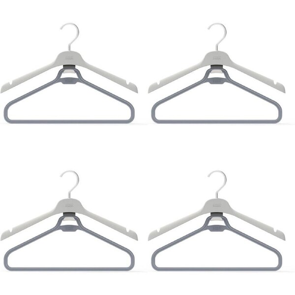 4x 2pc Joseph Joseph Orderly Long Garment Wardrobe Hanger Hanging Organiser Ecru