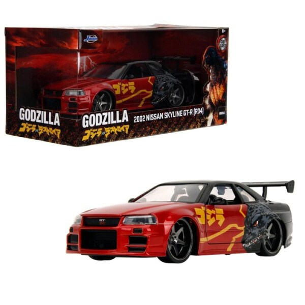 Godzilla 2002 Nissan Skyline GTR R34 1:24 Scale Vehicle