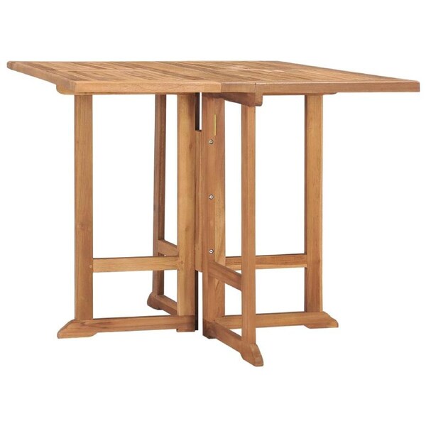 Folding Garden Dining Table 90x90x75 cm Solid Teak Wood vidaXL