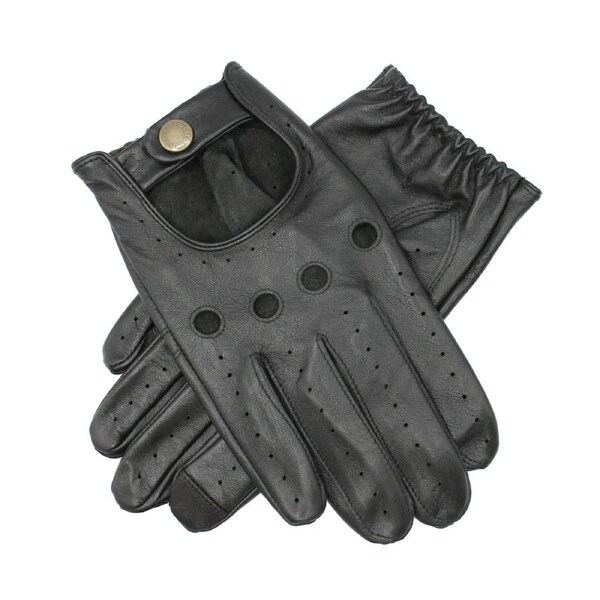 Dents Mens Kangaroo Leather Driving Gloves with Touchscreen Technology - Black X-Large