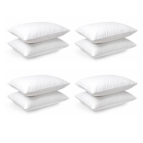 Home Fashion Cotton Cover Firm Standard Pillows 8 Pieces