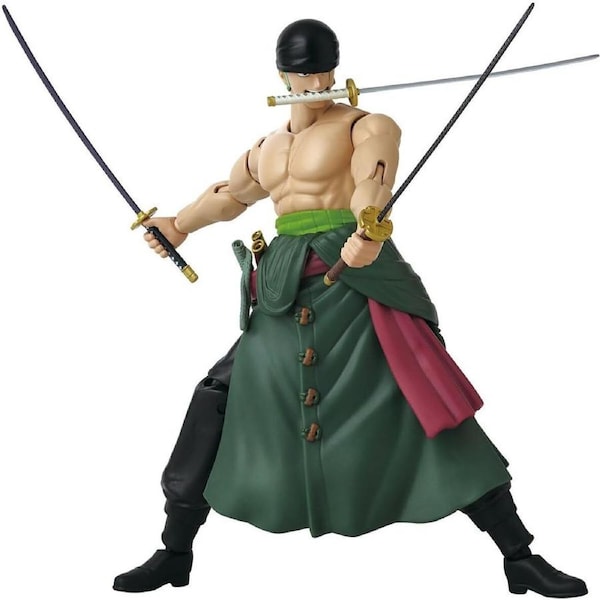 Bandai Anime Heroes One Piece Roronoa Zoro 6.5" Three Sword Style Action Figure