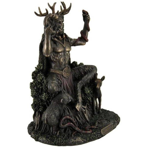 Resin Statues Cernunnos Celtic Horned God Of Animals and The Underworld Statue Bronze
