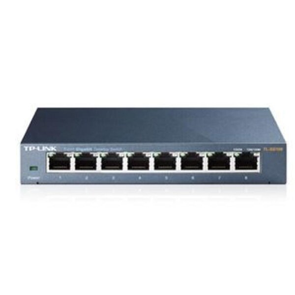 TP-Link TL-SG108 8-Port Gigabit Desktop Switch Steel Case Fanless IGMP Snooping