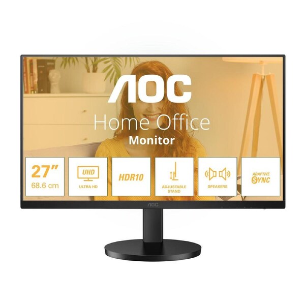 AOC U27B3AF computer monitor 68,6 cm (27") 3840 x 2160 pixels 4K Ultra HD LED Black