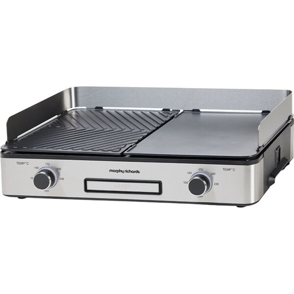 Morphy Richards Benchtop Electric BBQ Grill Kitchen Cooker Stainless Steel