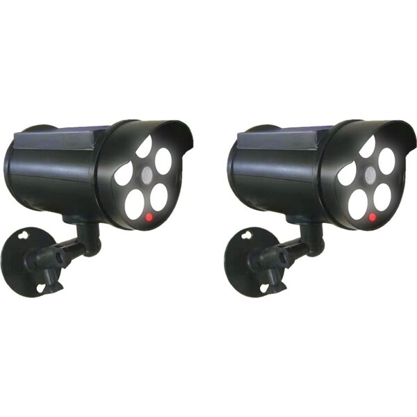 2x Ultracharge Wireless Solar Imitation Camera Motion Sensor 200lm Night Light