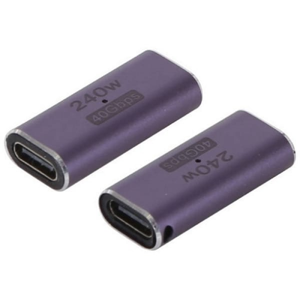 USB Type C Socket to USB Type C Socket Extension Adaptor - Left/Right