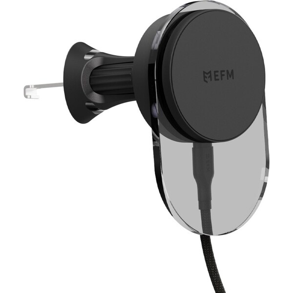 EFM Qi2 Wireless Mobile Phone Car Charger w/ 20w Power Supply & Cable Black