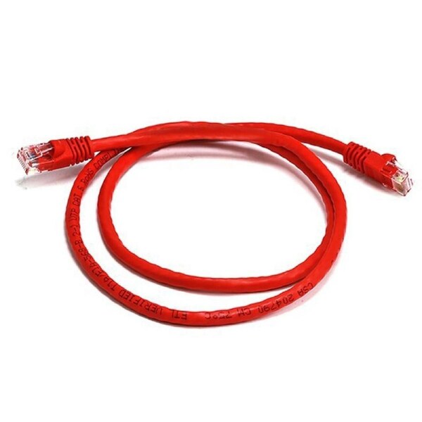 8Ware 50cm Cat6a UTP Snagless Ethernet Cable Network LAN RJ45 Connector 0.5m Red