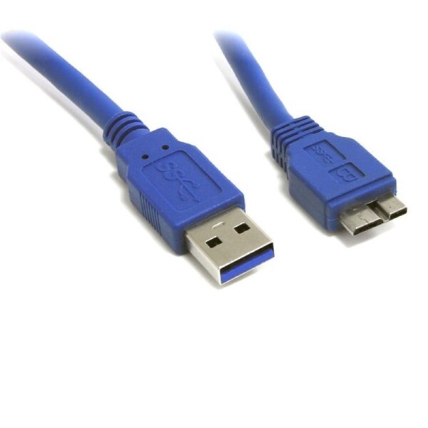 8Ware USB 3.0 Cable USB A to Micro-USB B Male to Male Extension Connector 2m Blu
