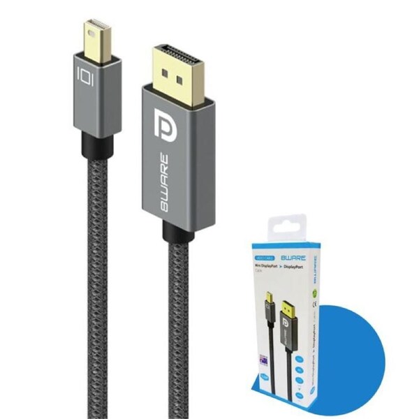 8ware Pro Series 4K 1M 60Hz Mini DisplayPort Male to DisplayPort Male cable