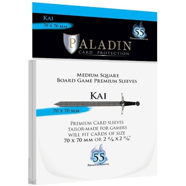 Paladin Premium Kai Clear Sleeves - (70 x 70 mm) (100 Sleeves Per Pack)