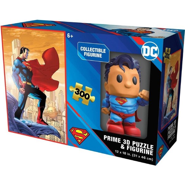 Prime3D Puzzle and Figurine - Superman 300 Piece 3D Puzzle