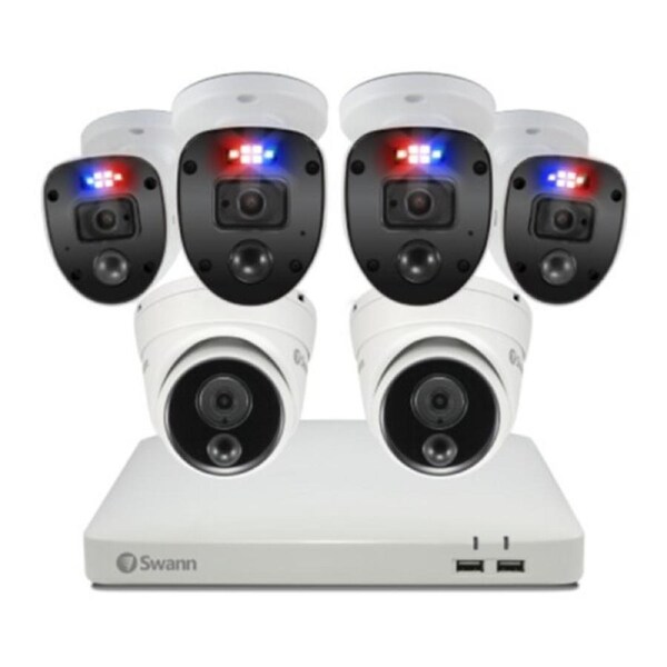 Swann SWDVK-84680W4SL2D-AU 6 Camera 8 Channel FULL HD DVR Security Surveillance Kit