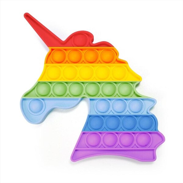 Rainbow Unicorn Push And Pop Toy