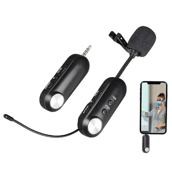 Wireless Microphone Clip Collar Lapel Microphone Handheld Microphone Microphone for Camera Recording - Microphone