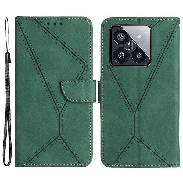 Leather Skin-touch Anti-scratch Phone Cover For Xiaomi 14, Wallet Design Case