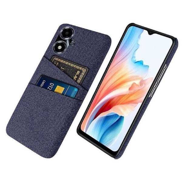 For Oppo A2m 5g Phone Case Pc+cloth Cover Shockproof Back Shell With Dual Card Slots
