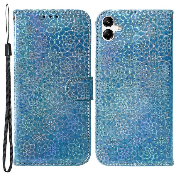 For Samsung Galaxy F04 4g/m04 4g/a04e 4g Wallet Case Stand Magnetic Leather Dazzling Flower Cover