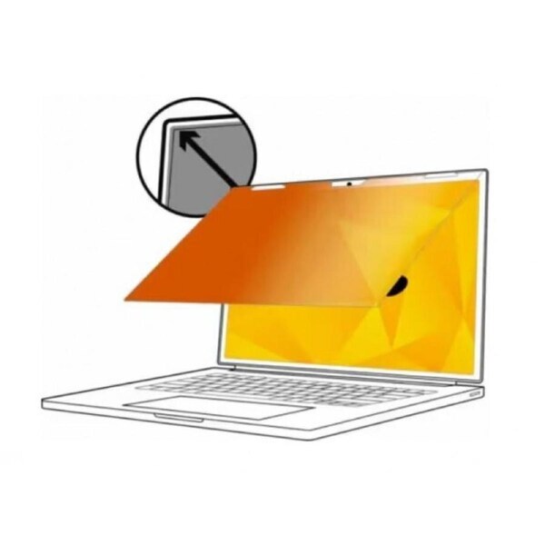 3M Gold Privacy Filter for 13.3" Laptop with 3M COMPLY Flip Attach, Adhesive Strips and Slide Mounts, 16:10
