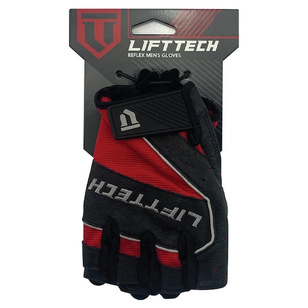 Lifttech Fitness Men's Half-Finger Reflex Weight Lifting Gym/Workout Gloves Small