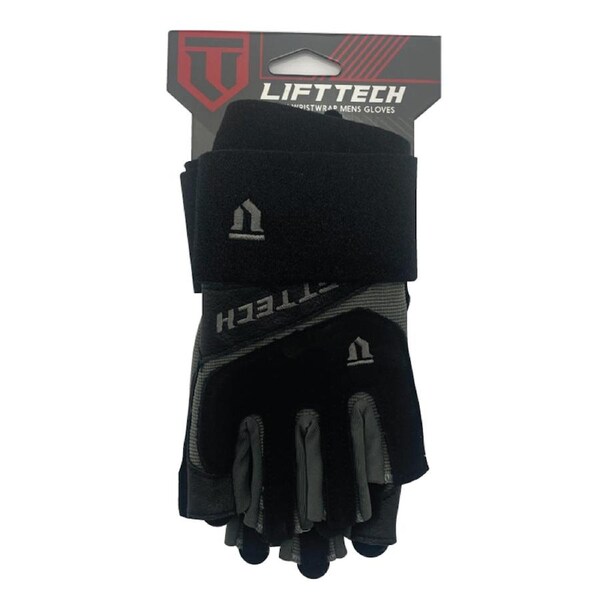 Lifttech Fitness Klutch Weight Lifting Training Workout Gloves w/ Wrist Wrap Large