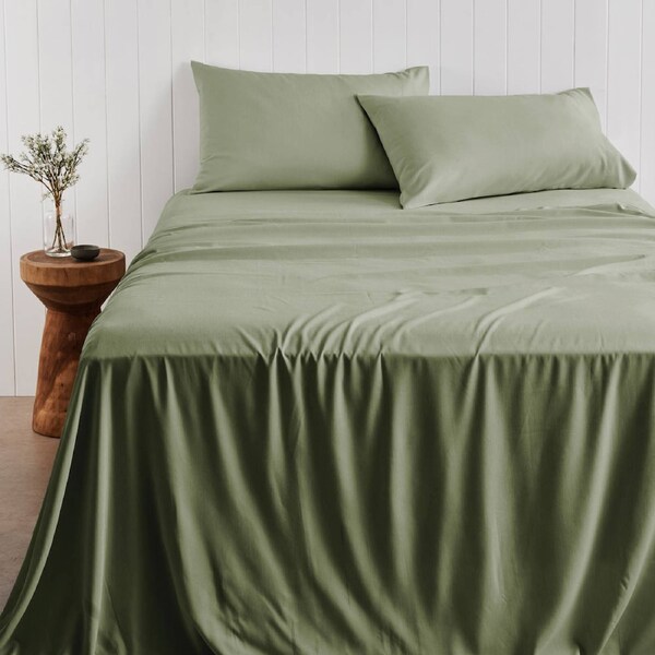 Adorn Living Bamboo Blend Sheet Set - Green Tea - Queen