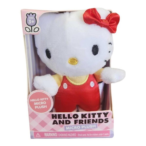 Hello Kitty and Friends Hello Kitty Red Overalls Micro Plush