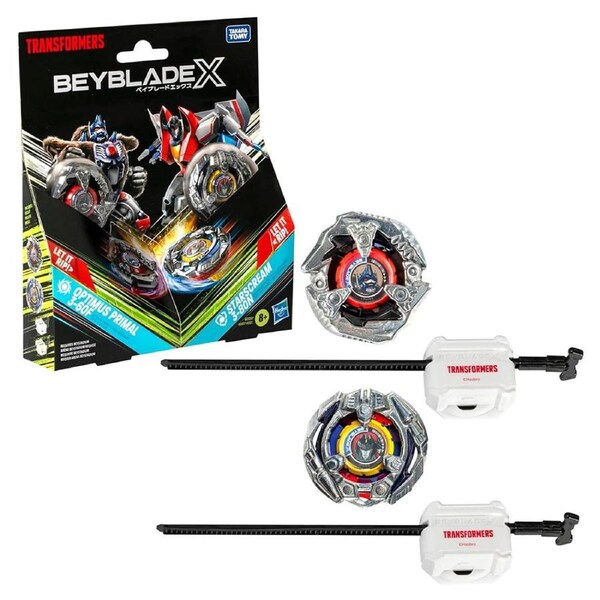 Beyblade X: Transformers Collab Optimus Primal 3-60F vs. Starscream 3-80N