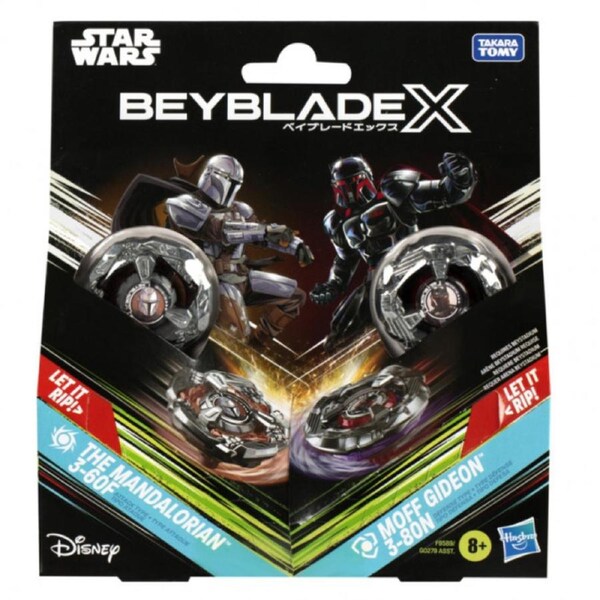 Beyblade X and Star Wars Collab: The Mandalorian 3-60F vs. Moff Gideon 3-80N Dual Pack