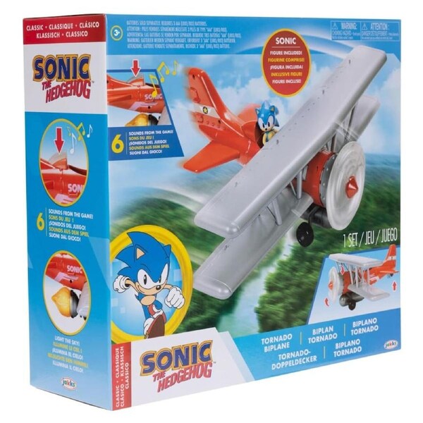 Sonic the Hedgehog Tornado Biplane Playset with 2.5 inch Sonic Figure