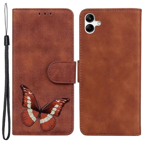 For Samsung Galaxy A04e 4g/f04 4g/m04 4g Leather Case Butterfly Printing Wallet Phone Stand Cover