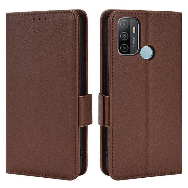 For Oppo A53 4g (2020)/a53s/a32 (2020)/a33 (2020) Litchi Texture Foldable Stand Leather Case Wallet Flip Phone Cover