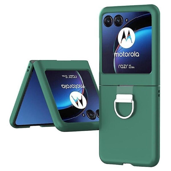 For Motorola Razr 40 Ultra 5g Skin-touch Phone Case Anti-scratch Hard Pc Cover With Metal Ring Holder