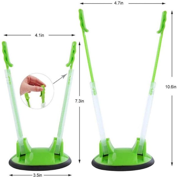 2 Pack Baggy Rack Holder For Food Prep Bag Ziplock Bag Holder Stand