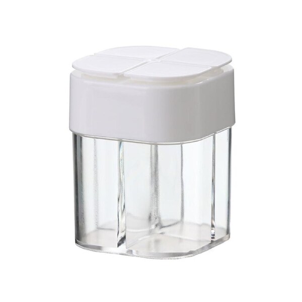 Seasoning Box Wide Application 4 in 1 PP 4 Compartment Mouldproof Seasoning Jar for Kitchen-White
