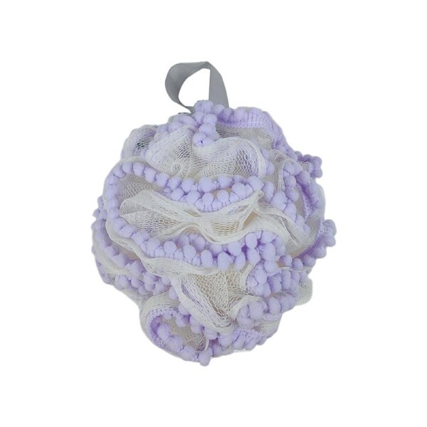 Scrubbing Ball Soft Strong Knotting Solid Color Nice Foaming Effect Creative Bath Supplies Bath Balls for Bathroom-Purple