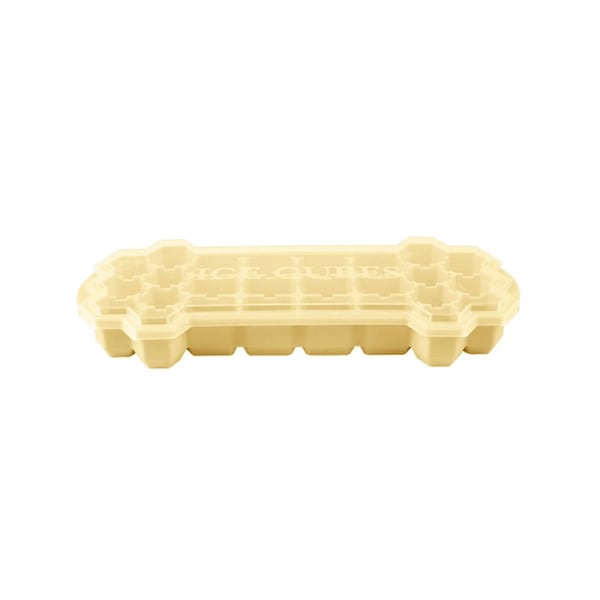 Silicone Ice Tray Mould with Lid 26 Grids Storage Box DIY Baby Food Pudding Mold-Yellow