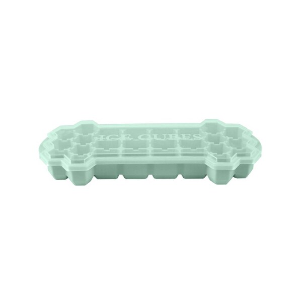 Silicone Ice Tray Mould with Lid 26 Grids Storage Box DIY Baby Food Pudding Mold-Green