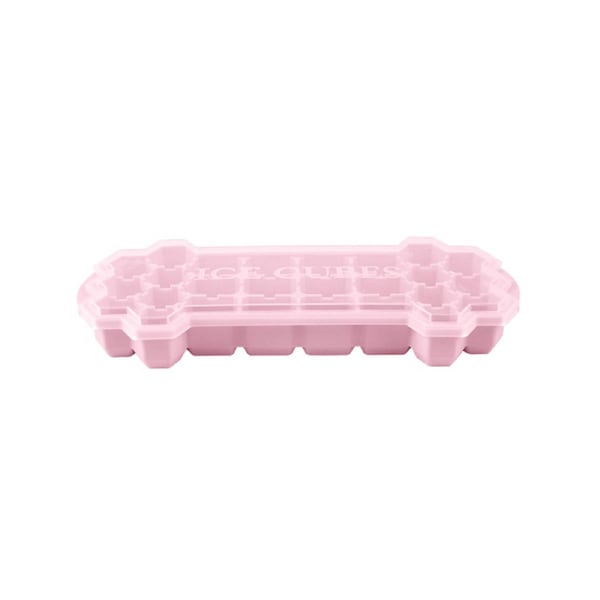 Silicone Ice Tray Mould with Lid 26 Grids Storage Box DIY Baby Food Pudding Mold-Pink