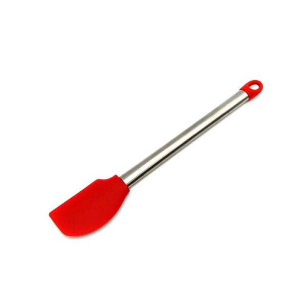 Silicone Non-stick Spatula Soup Scoop Colander Scraper Kitchen Cooking Tool-Red Scraper