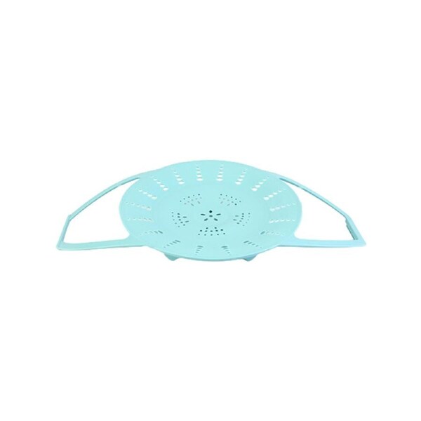 Silicone Steamer Bracket Creative with Soft Carrying Handle High Toughness Tear Resistant Fruit Dish Pot Steamer for Vegetable-Blue
