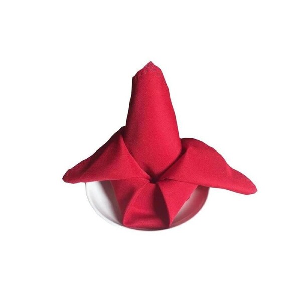 Solid Color Napkin Reusable Washable Cloth Home Hotel Wedding Party Accessries-Bright Red