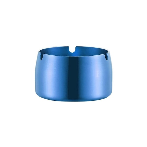 Smoke Ash Holder Portable Durable Three Notches Practical Smoke Ashtray for Home-Blue - Blue