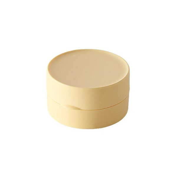 Soap Box Small Exquisite Simple Sealed Soap Case Solid Color Storage Box Bathroom Gadget for Home-Yellow