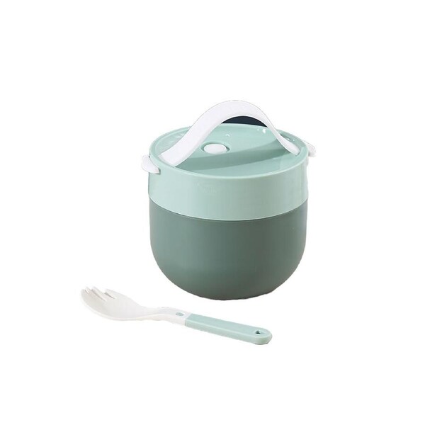 Soup Cup Food Grade Rust-proof Plastic Meal Prep Lunch Container Bowl Soup Box for Home-Green A
