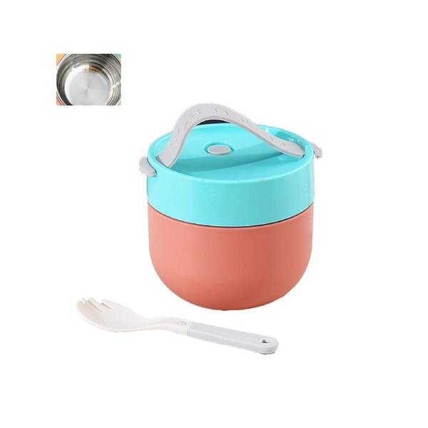 Soup Cup Food Grade Rust-proof Plastic Meal Prep Lunch Container Bowl Soup Box for Home-Sky Blue B