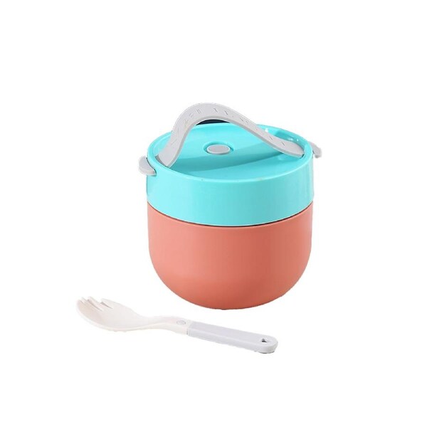 Soup Cup Food Grade Rust-proof Plastic Meal Prep Lunch Container Bowl Soup Box for Home-Sky Blue A