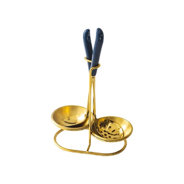 Soup Spoon Stylish Non-stick Stainless Steel Kitchen Soup Spoon for Kitchen-Blue